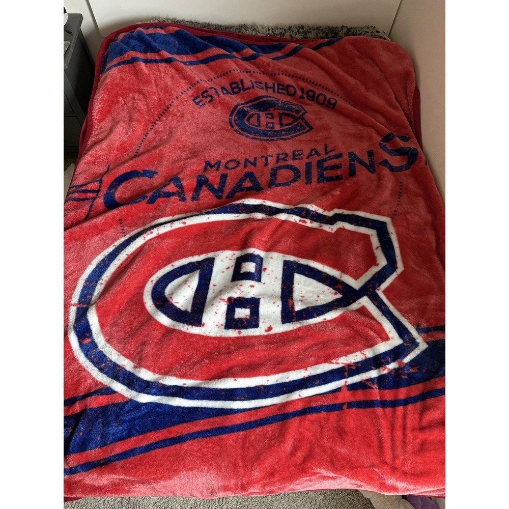 Montreal Canadiens NHL Throw‎ Blanket - 60" x 80" Officially Licensed Soft Plush